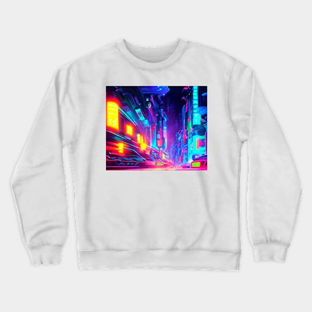 Neon City Crewneck Sweatshirt by KylePrescott